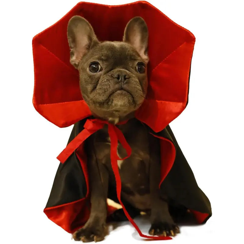 Vampire Cloak Costume for Small, Medium, and Large Dogs and Cats - Halloween Apparel