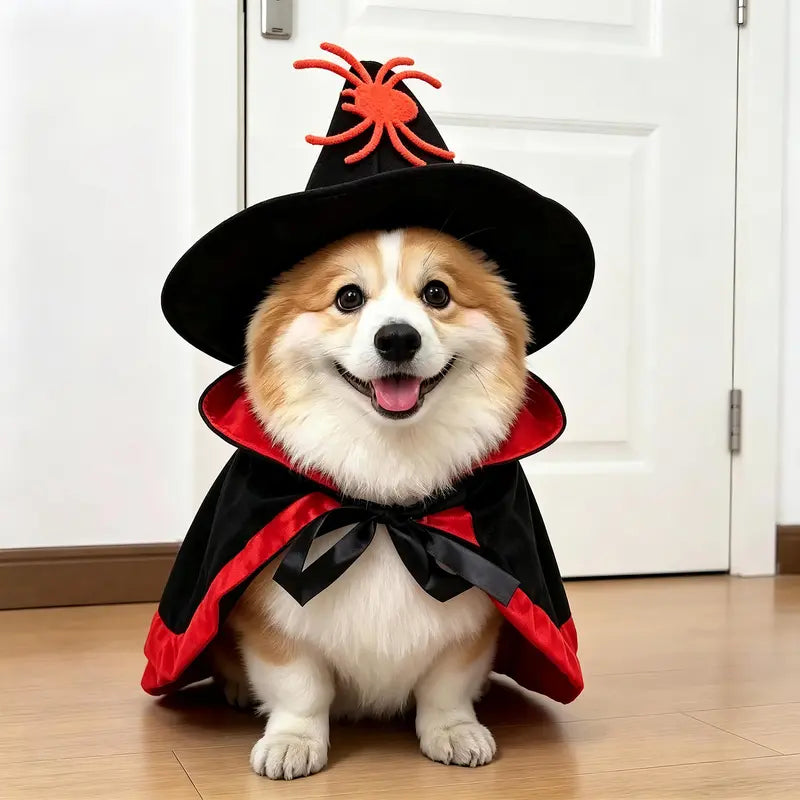 Dog & Cat 3D Stereoscopic Cartoon Character Costume - Lightweight Pet Cosplay Wear, Funny Classic Halloween Party Outfit, Creative Portrait Shooting Attire