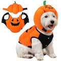 FUAMEY Halloween Dog Costume | Small-Breed Pumpkin Hat | Adjustable Fit for Thermal Warmth, Ideal for Pet Festival Celebrations