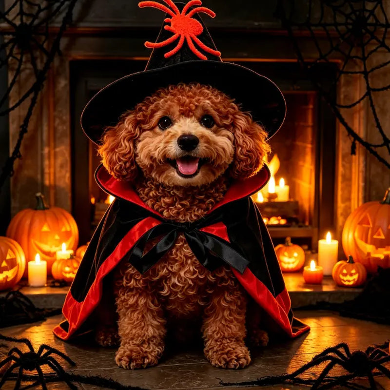 Dog & Cat 3D Stereoscopic Cartoon Character Costume - Lightweight Pet Cosplay Wear, Funny Classic Halloween Party Outfit, Creative Portrait Shooting Attire