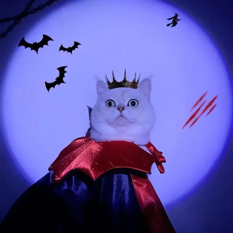 Halloween Pet Vampire Cape and Devil Cloak Costume for Dogs and Cats - Adorable Puppy and Kitten Cosplay Outfit, Perfect for Halloween Parties and Photo Opportunities