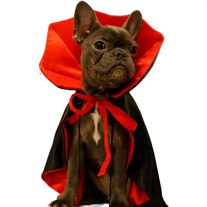 Vampire Cloak Costume for Small, Medium, and Large Dogs and Cats - Halloween Apparel
