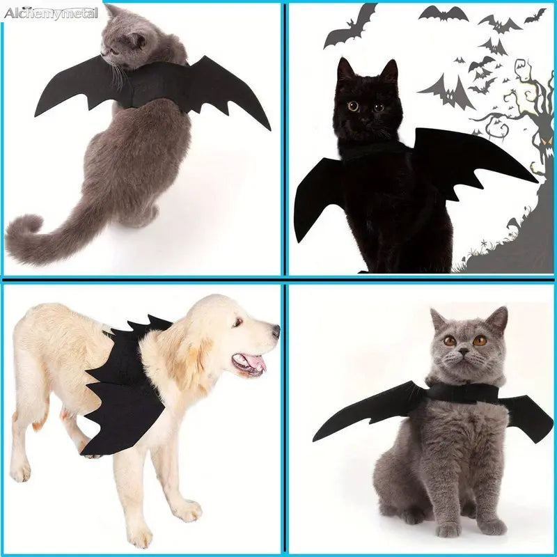 Adjustable Bat Wing Pet Costume Cape - Versatile Dress-Up Accessory for Cats and Small Dogs with DIY Diamond Painting Kit and Additional Tools for Seasonal Celebrations