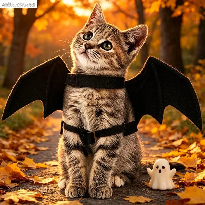 Adjustable Bat Wing Pet Costume Cape - Versatile Dress-Up Accessory for Cats and Small Dogs with DIY Diamond Painting Kit and Additional Tools for Seasonal Celebrations