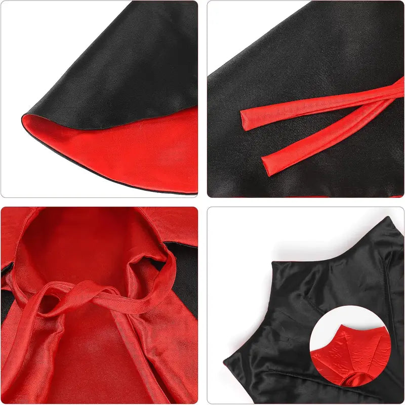 Halloween Pet Vampire Cape and Devil Cloak Costume for Dogs and Cats - Adorable Puppy and Kitten Cosplay Outfit, Perfect for Halloween Parties and Photo Opportunities