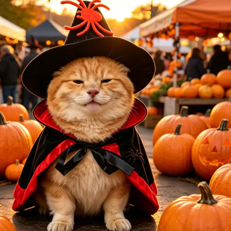 Dog & Cat 3D Stereoscopic Cartoon Character Costume - Lightweight Pet Cosplay Wear, Funny Classic Halloween Party Outfit, Creative Portrait Shooting Attire