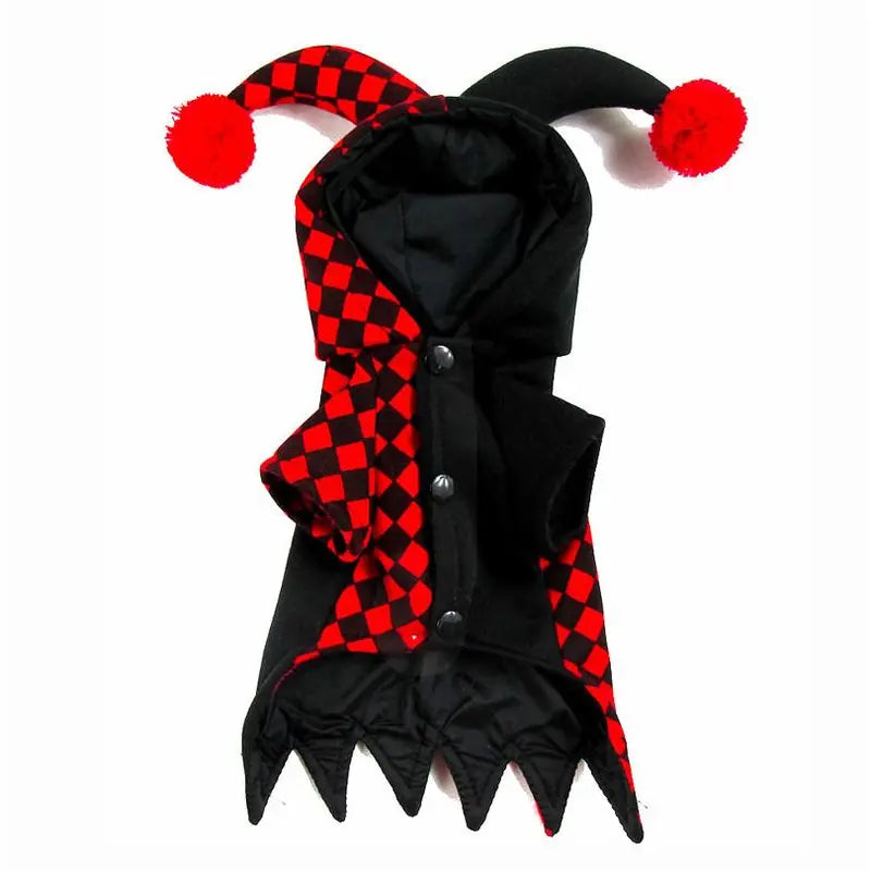 3D Clown and Ghost Halloween Pet Costume Set with Adjustable Cloak and Hat for Dogs and Cats