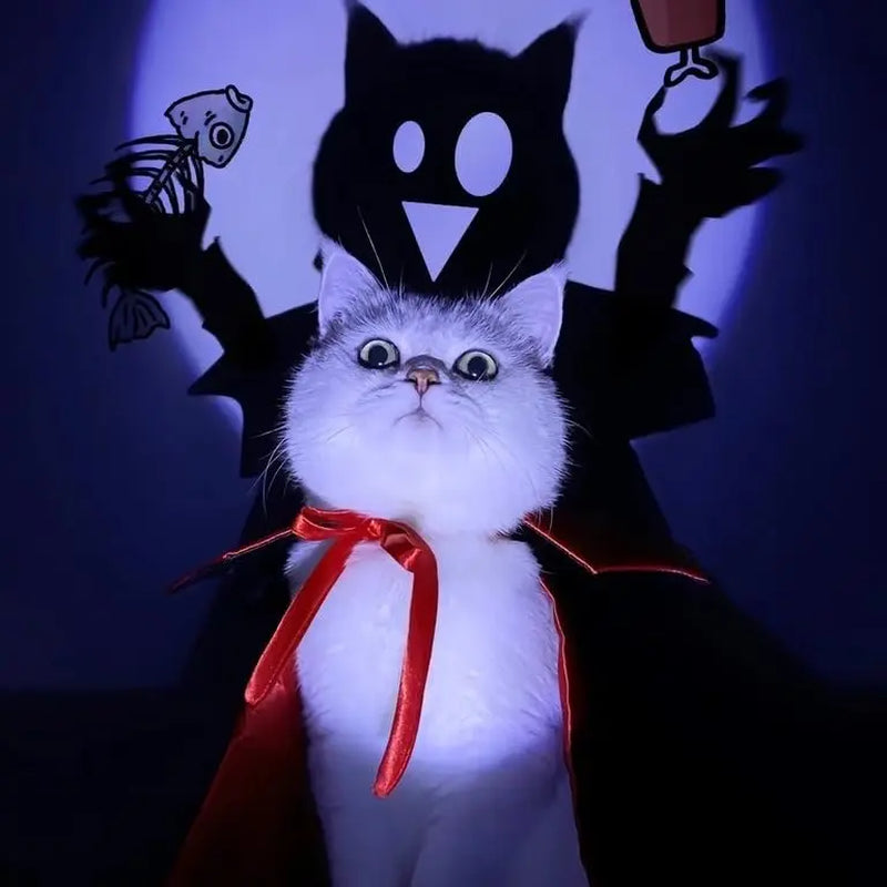 Halloween Pet Vampire Cape and Devil Cloak Costume for Dogs and Cats - Adorable Puppy and Kitten Cosplay Outfit, Perfect for Halloween Parties and Photo Opportunities